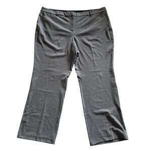 Lane Bryant The Houston Trouser Pant 28 Long Tall Gray Straight Work Office Chic